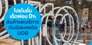 โปรโมชั่นเด็ดผ่อน 0% สินค้าและบริการกับบัตรเครดิต UOB